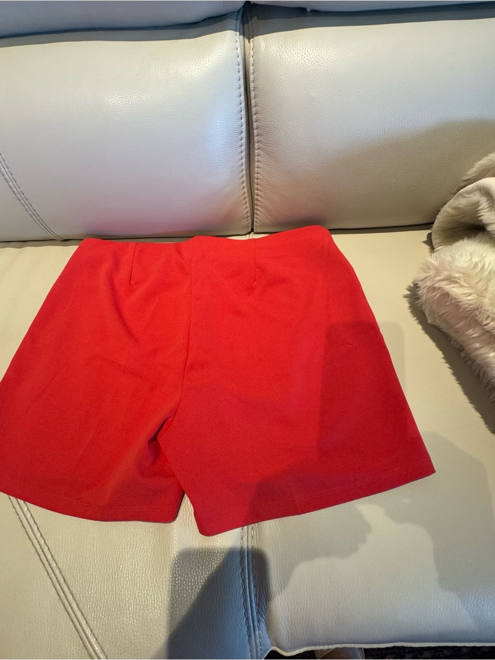 High-Waist Red Stretch Women's Shorts